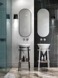 Консоль под раковину Kerama Marazzi CONO 45 см, CO.44\BLK.M напольная, Черная матовая