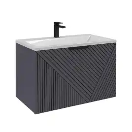 Тумба под раковину Grossman Блисс 60 подвесная, графит матовый (106043)