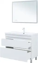 Тумба под раковину Aquanet Нота New 100 белый глянец, 344150