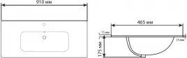 Раковина Aquanet Flat 90 330432 прямоугольная, Белая матовая