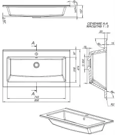 Раковина Aquanet Мокка 85, 303658