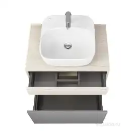 Тумба под раковину Aquaton Лофт Урбан 65 1A254001LQX60 подвесная цвет, серый графит / дуб орегон