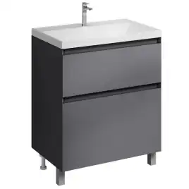 Тумба под раковину Grossman Меркадо 70 напольная, графит матовый (107073)