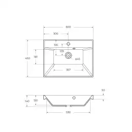 Раковина из литьевого мрамора BelBagno BB600/450-LV-MR-AST