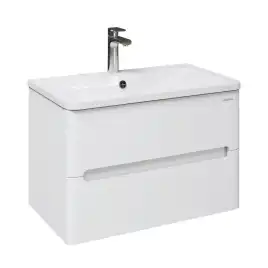 Тумба под раковину Grossman Адель-Норма 80 подвесная, белая глянцевая (108022)