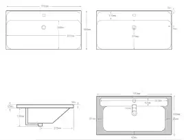 Раковина Aquanet Flash 90, белая, 333269