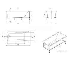 Акриловая ванна Santek Фиджи 180х80 1WH501706 прямоугольная, Белая