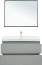 Тумба под раковину Aquanet Вега 2.0 100 мисти грин, подвесная, 337957