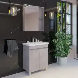 Тумба с умывальником Comforty Осло 70НД Бетон светлый, 00-00006117