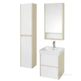 Тумба под раковину Aquaton Сканди 45 1A251601SDB20 подвесная цвет, белый / дуб верона