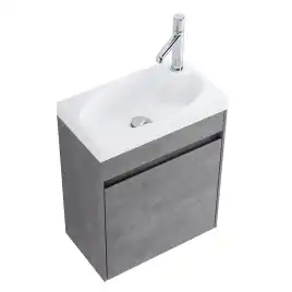 Тумба под раковину BelBagno PIETRA MINI-460-1A-SO-SCM-R подвесная Stucco Cemento