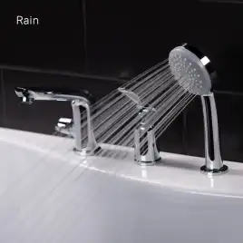 Смеситель на борт ванны IDDIS Torr TORSB30i07 на 3 отверстия с керамическим дивертором цвет, Глянцевый хром