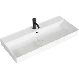 Тумба с раковиной подвесная Aqwella Geometria 100 GE01101MD, с одним ящиком, цвет морская дюна