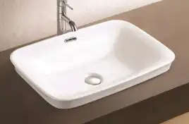 Умывальник CeramaLux 78444 600х410х155 Полувстраиваемая цвет Белый