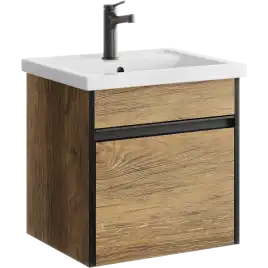 Тумба с раковиной подвесная Aqwella Urban 50 см, URB0105DB, цвет Дуб балтийский
