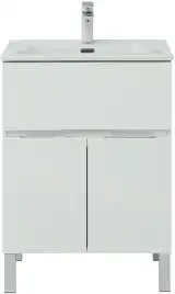 Тумба под раковину Aquanet Алвита New 60 1 ящик, 2 дверцы, белый матовый 277546