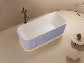 Ванна  Abber Stein 170х75 AS9663Violett из искусственного камня, Фиолетовая глянцевая