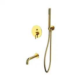 Душевая система для ванны WHITECROSS Y gold YSET06GL, скрытого монтажа, Золото глянцевое