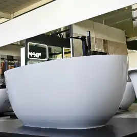 Ванна из литьевого мрамора  Aqua de Marco Caprice 160х80х60 1160WCAPR_GEL, Белая