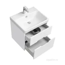 Тумба под раковину Aquaton Оливия 55 1A254201OL010 подвесная цвет, белый матовый