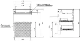 Тумба под раковину Aquanet Нота New 60 дуб веллингтон табак 334191