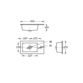 Раковина KERAMA MARAZZI LATO встраиваемая сверху, 50 см, белая глянцевая, LA.wb.50