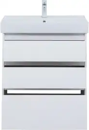 Тумба под раковину Aquanet Nova Lite 75 белый глянец (3 ящика) 302472