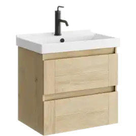 Тумба с раковиной подвесная Aqwella Astrid 60 см, AST0106DD, цвет Дуб Давос