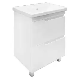 Тумба с раковиной Azario KANTRI 60/2Н CS00097250, напольная с раковиной Фостер 60, белая