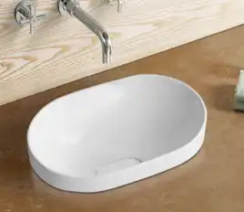 Умывальник CeramaLux 5006B 590х400х190 Полувстраиваемая цвет Белый