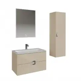 Тумба под раковину Grossman Луксор 70 подвесная, бежевый матовый (107056)