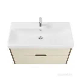 Тумба под раковину Aquaton Оливия 90 1A254401OLVG0 подвесная цвет, бежевый / дуб велл