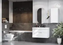 Тумба под раковину Aquaton Оливия 90 1A254401OL010 подвесная цвет, белый матовый