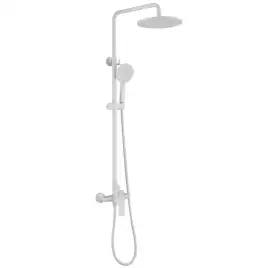 Душевая стойка ABBER Weiss Insel AF8020FWL без излива, белый матовый