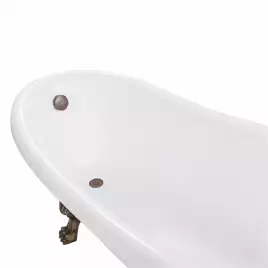 Ванна из литьевого мрамора  Aqua de Marco EDELWEISS 170х78 с бронзовыми ножками Белая 1170WBEDE