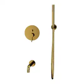 Душевая система для ванны WHITECROSS Y gold YSET06GL, скрытого монтажа, Золото глянцевое