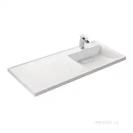 Раковина  Aquaton Лондри 120х50 R 1A72243KLH010 правая над стиральной машиной, из литьевого мрамора, Белая