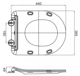 Крышка-сиденье CEZARES STYLUS CZR-2316-SC, цвет белый