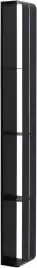 Полка Aquanet Магнум H 15x130 черная матовая, вертикальная