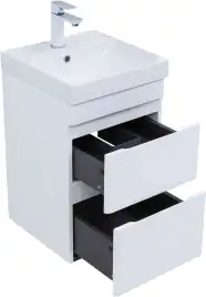 Тумба под раковину Aquanet Слим 40 белый сатин, 346045
