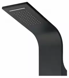 Душевая панель Aquanet Galaxy AP40-05 с гидромассажем и изливом, Черная матовая