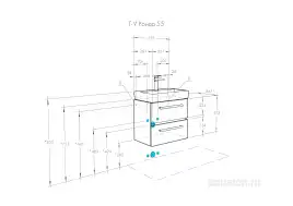 Тумба под раковину Aquaton Ронда PRO 55 1A207601RSC20 подвесная цвет, дуб сомерсет