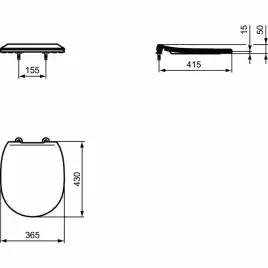 Тонкое сидение и крышка Ideal Standard CONNECT E772401