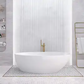 Ванна из литьевого мрамора  Aqua de Marco Calipso 165х82х52 1165WCAL_GEL, Белая