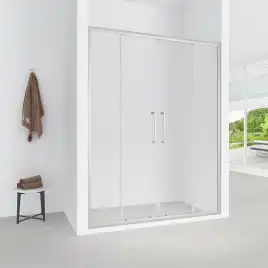 Душевая дверь Loranto 160 CS-AB04S-160, профиль сатин, стекло Прозрачное