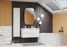 Тумба под раковину Aquaton Сохо 100 1A258201AJ010 подвесная цвет, белый глянец