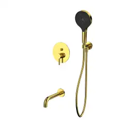 Душевая система для ванны WHITECROSS Y gold YSET06TOPGL, скрытого монтажа, Золото глянцевое