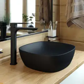 Смеситель для раковины IDDIS Slide SLIBL01i01 высокий цвет, Матовый черный