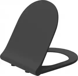 Сиденье для унитаза Logan L3W(Black) AVVA, Smartfix, Soft-Close, дюропласт, черное (288929)
