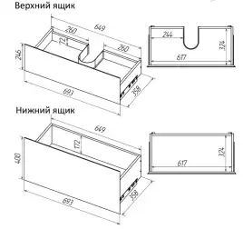 Тумба под раковину Grossman Меркадо 70 напольная, графит матовый (107073)
